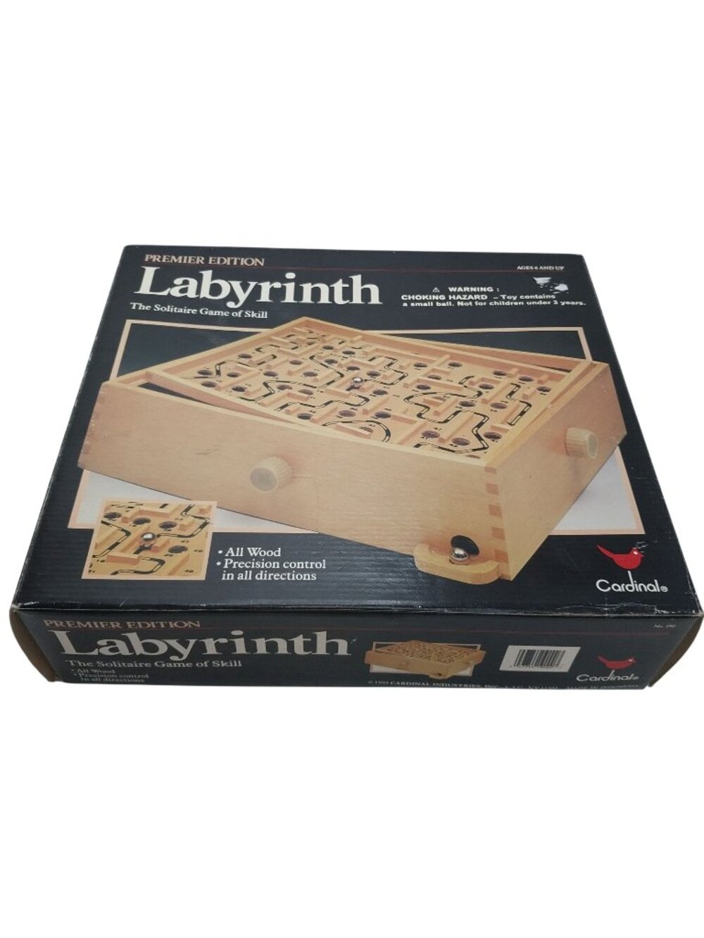 Labyrinth Wooden Board Game By Cardinal 1993